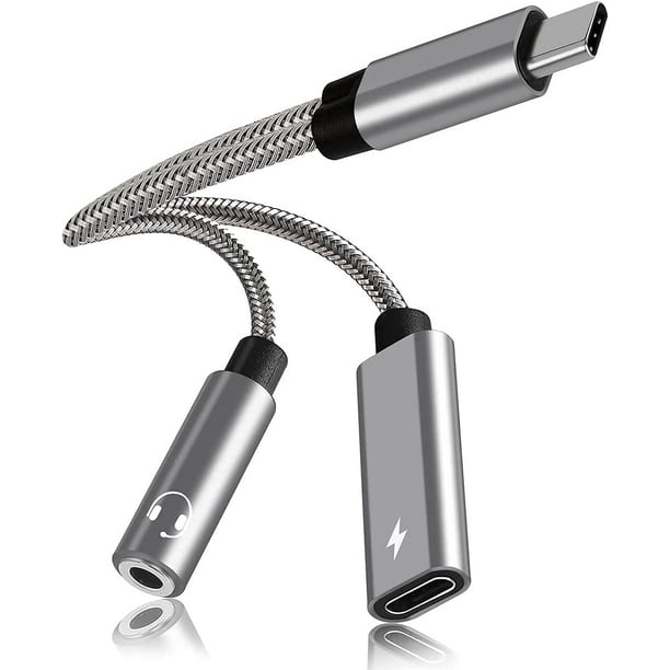 Samsung Galaxy S22 Headphone Adapter, 2 in 1 USB 3.5mm Headphone Jack Hi-Res DAC and PD 60W Fast Charging Dongle - Walmart.com