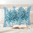 thumbnail image 3 of Eucalyptus Aqua Outdoor Waterproof Pillow Covers, Stripes Bottle Flower Cactus Plant Decorative Square Throw Pillowcase Sofa Cushion Sham for Patio/Couch/Chair, 26"x26" 2 Pack, 3 of 8