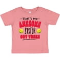 thumbnail image 3 of Inktastic That's My Awesome Sister out There with Softballs Boys or Girls Baby T-Shirt, 3 of 5