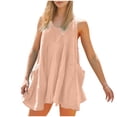 thumbnail image 2 of New Summer Fashion Dresses for Womens 2025 Plus Size Sexy Solid Color Pocket Backless Sleeveless Round-Neck Dress, 2 of 8