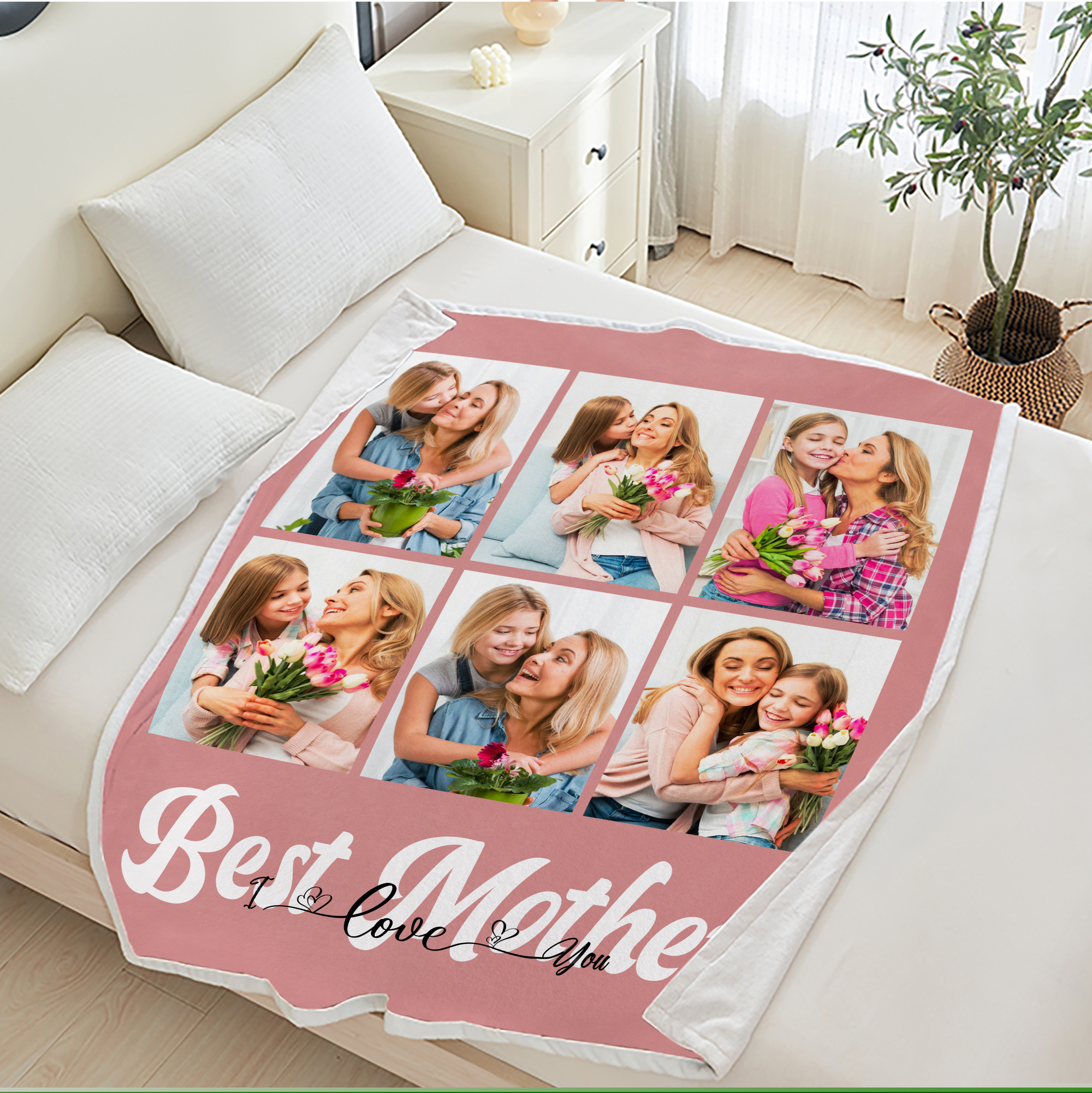 thumbnail image 5 of Personalized Mother's Day Blanket Gifts for Best Mom Ever, Custom Blanket with Photo, Birthday Gifts for Mom, 30"x40", 5 of 8