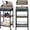 Black, variant on Makeup Organizer Cart Large, 2-in-1 Beauty Organizer with Wheels & Hair Tool Holder, Makeup Stand with Drawer, Vanity Storage Cosmetics Display Cases for Skin Care Nail Polish Perfume-Black