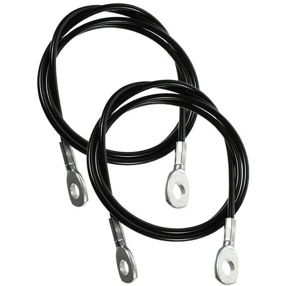 Minkissy 2Pcs Multi Function Gym Cable PU Black for Fitness Exercises