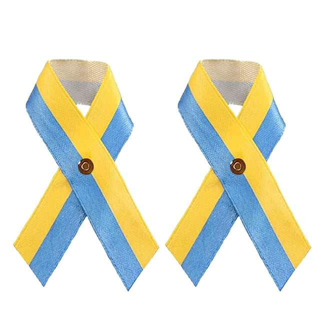 Broche de la bandera de Ucrania, alfileres de cinta de concientización de Ucrania Alfileres de cinta de concientización de Ucrania Pin de bandera de Ucrania de alta capacidad