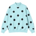 thumbnail image 5 of shoper Girls Polka Dot Drop Shoulder Neck Sweatshirt Cute Casual Fall Winter Girls Neck Pullover, Cute Trendy Outfits for School, Play, and Daily Wear 2-15 Years, 5 of 7