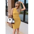 thumbnail image 2 of Vestido PRETTYGARDEN 2025 Ajustado Sin Mangas Amarillo Talle S, 2 of 7
