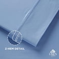 thumbnail image 3 of Linen Home 100% Cotton Percale 1 Flat Sheet, King Size - Crisp, Cool and Strong Bed Linen, Luxury Breathable Sheet, Baby Blue, 3 of 5