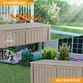 thumbnail image 4 of 120 Gallon Resin Waterproof Deck Box, Outdoor Storage Box for Patio Furniture, Cushions, Garden Tools and Pool Supplies, UV Resistant, Lockable Lid and Side Handles, Grey, 4 of 6