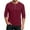 105# Wine, variant on 3/4 Sleeve Baseball T-Shirts Mens Henley Tops Sport Athletic Jersey Tee Buttons Shirts Purple S