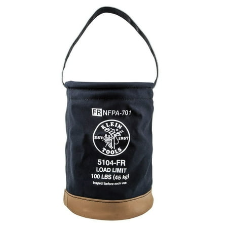 

Klein Tools 5104FR 12 in. Flame-Resistant Canvas Bucket - Black