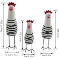 thumbnail image 4 of Familia de madera de tres piezas pollo escultura muñeca animal regalo orn, 4 of 5