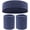 Blue, variant on Sweatband Set Cotton Sports Headband Terry Cloth Wristband Moisture Wicking Sweat Absorbing Sweatbands Head Band Athletic Exercise Basketball Tennis Working Out Gym
