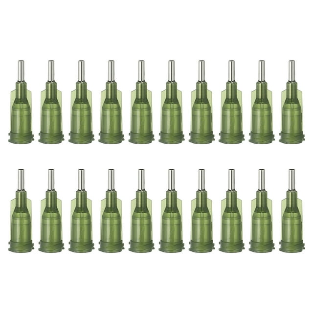 Uxcell Blunt Tip Dispensing Needles 14G, 20Pcs 1/4 inch Liquid Dispenser Needle with Lure Lock for Refilling