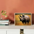 thumbnail image 3 of Nawypu White Rhinoceros Wall Art Canvas Prints Poster For Home Office Decorations, 3 of 4