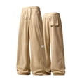 thumbnail image 6 of Corduroy Pants for Men Solid Color Elastic Waist Drawstring Streetwear Trousers with Pockets Fathers Gift, 6 of 8