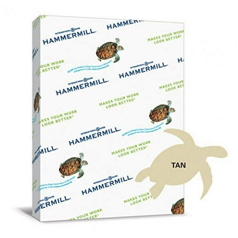 Hammermill Colored Paper, Tan Printer Paper, 20lb, 8.5x11 Paper, Letter  Size, 500 Sheets / 1 Ream, Pastel Paper, Colorful Paper (102863R) 
