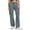 18# Gray, variant on Women's Quick-Dry Cargo Pants with Adjustable Drawstring Waist, Loose Fit Wide Leg Pockets for Outdoor Casual Wear Polyester, Ladies All-Season Comfort Vacation Elastic Waistband Quickdrying Pants
