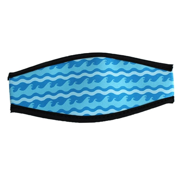 Correa impermeable para máscara de buceo, banda para el cabello para buceo, snorkel y natación. Ola azul
