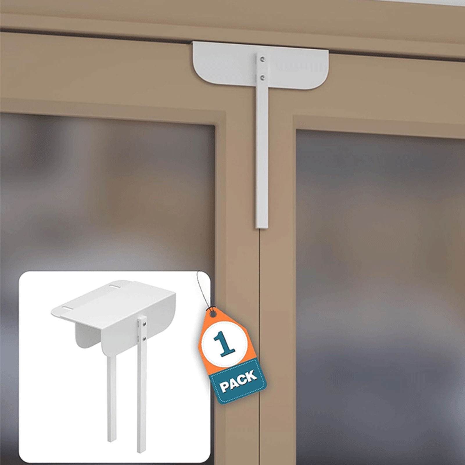 NFTIGB Bi Fold Lock Aluminum Alloy Double Door Bifold Closet Safety Lock for Folding Door Pantry Childproof Lock 8.58 inches / 21.8 cm