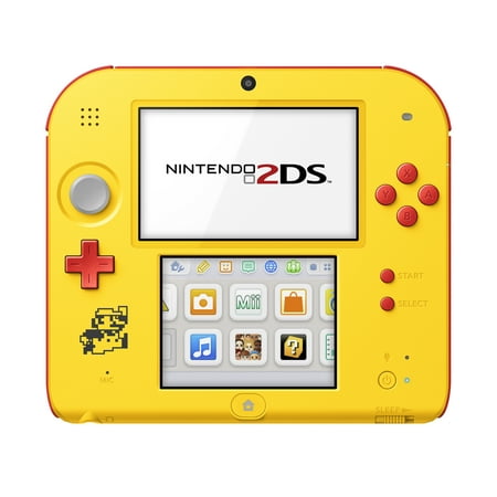 Nintendo 2DS System with Super Mario Maker (Pre-Installed), Yellow / Red,