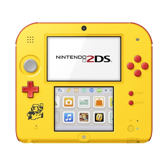 Nintendo 2DS System with Super Mario Maker (Pre-Installed), Yellow / Red, FTRSYBDW