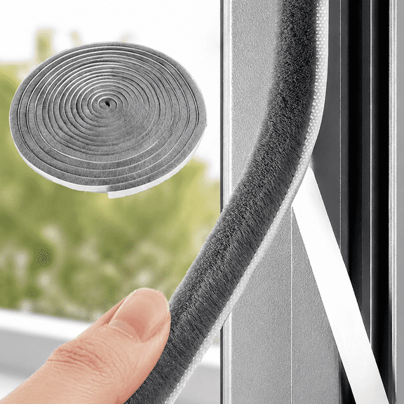 33 Ft Gray Self-Adhesive Weather Stripping for Doors and Windows, 0.35 Inch Wide x 0.2 Inch Thick, Soundproofing Seal Strip for Gaps