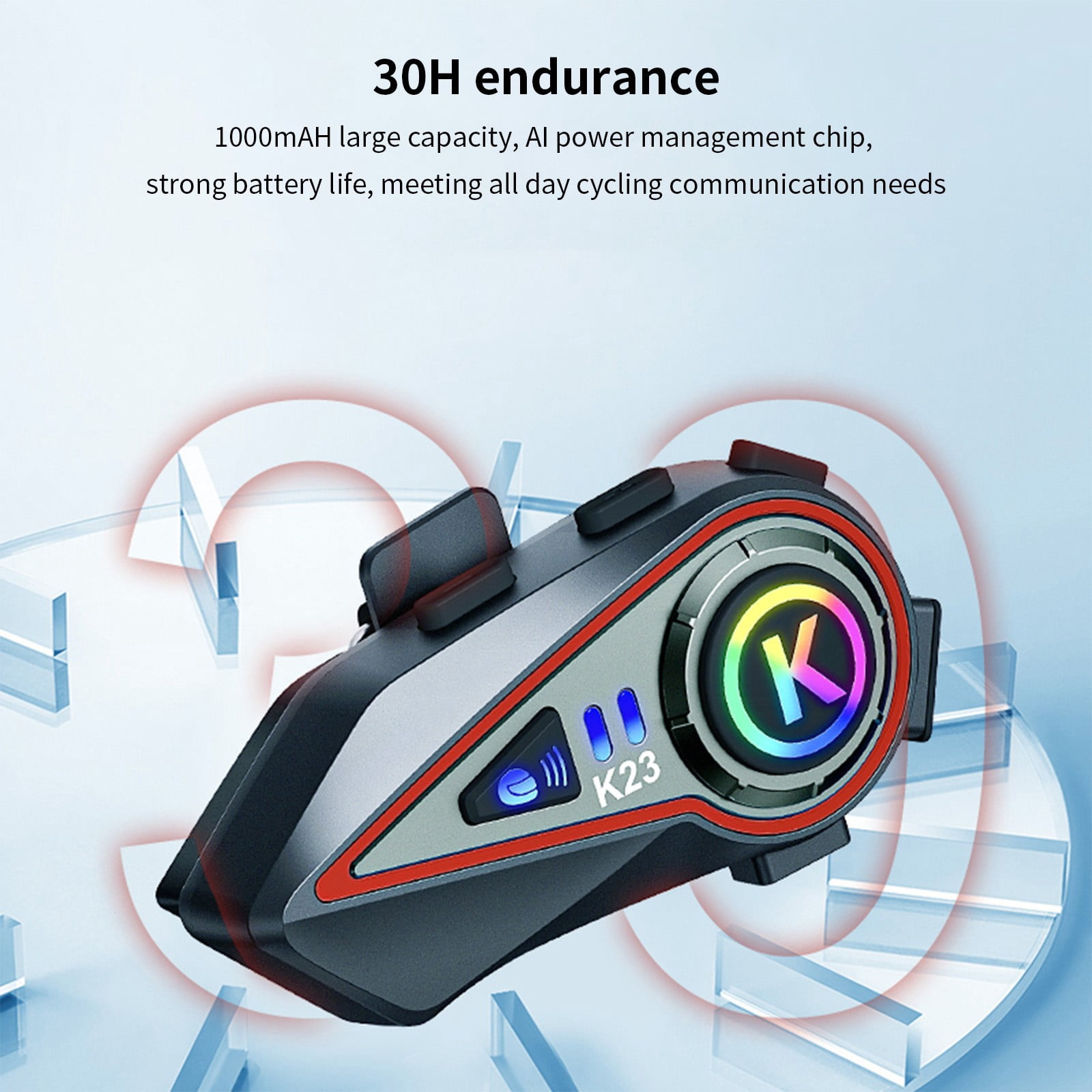 Motorcycle Helmet Bluetooth 5.3, Motorcycle Helmet Speakers, Motorcycle Helmet Bluetooth Headset Ipx6 Automatic Answer/Intelligent Noise, Wireless Bluetooth Headphones for All Helmets