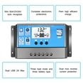 thumbnail image 3 of EIMELI 30A 60A Solar Charge Controller 12V/24V Auto, Solar Panel Charge Controller 30Amp Solar Regulator with Dual USB LCD, Adjustable Parameter Backlight LCD Display and Timer Setting ON/Off Hours, 3 of 11