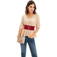 thumbnail image 3 of Women's Snap-Button Corset Belt Wide Elastic Belts for Dress Stretchy Waistband, 3 of 7