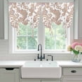 thumbnail image 4 of Floral Boho Balloon Curtains for Windows, Bedroom Curtains 54 Inch Length, Vintage Country Brown Pesley Flowers Tie Up Curtains Panels Thermal Insulated Bathroom Curtains Window 42"x54", 4 of 8