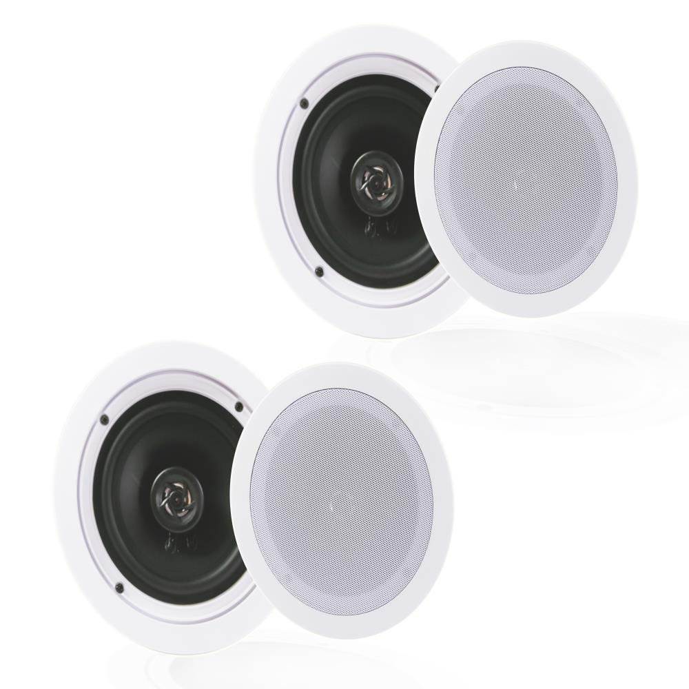 Pyle Audio 5.25 Inch 2 Way 150W Ceiling Wall Stereo Bluetooth Speakers, PDIC1651RD (2 Pairs) - image 2 of 6