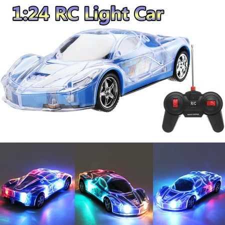 Car 1 24 1/24 2403A Remote Control Toys RC Racing Car Roadster Sports Light Up Car Play Vehicles with 3D Light For Kids, Boys & Girls ()