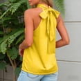 thumbnail image 6 of enyan Women's Double Lined Basic Tank Top Adjustable Spaghetti Straps Sleeveless Camisole Shirts,Summer Outfits for Women,Yellow,3XL, 6 of 7