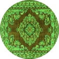 thumbnail image 1 of Ahgly Company Indoor Round Medallion Green Traditional Area Rugs, 5' Round, 1 of 1