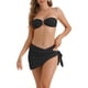 thumbnail image 1 of INSPIRAR CHIC Conjuntos de Bikini de Mujer con Anillo Acanalado de 3 Piezas con Cierre en la Espalda, Parte Inferior de Triángulo, Trajes de Baño Pequeños Negros, 1 of 5