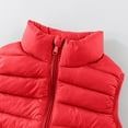 thumbnail image 5 of Cethrio Girls Puffer Vests, Sleeveless Warm Full Zip Cotton Winter Outerwear Red Size 7-8, 5 of 5