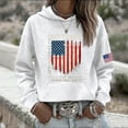 thumbnail image 2 of Allover Print Crewneck Sweatshirts for Women Long Sleeve Loose Fit Casual Pullover Top White M, 2 of 4