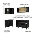 thumbnail image 4 of Madesa Gabinete de Cocina Integral Completa de Esquinero 262 cm Reims Negro 01, 4 of 8