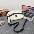 thumbnail image 1 of Bolso de mano informal con patrón de estrellas Y2K, Bolso de nailon unisex, cremallera con solapa impermeable, 1 of 9