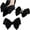 Black, variant on 2 PCS Satin Bow Shoe Clips - Dots Solid Color Removable Elegant Wedding Party Shoe Buckle Bag Clothing Hair Accessories for Women Girl,Black