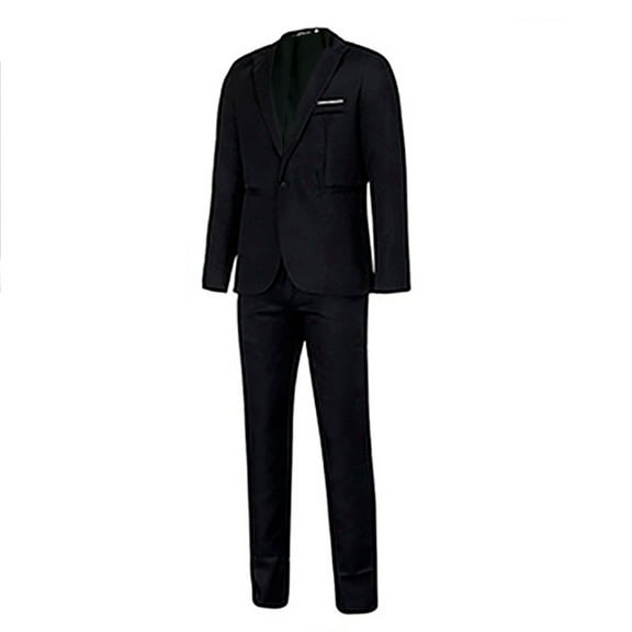 MuZeFu Suit Set for Men Mens Suits Set Slim Fit Men 2 Piece Dress Suit Prom Blazer Wedding formal Jacket & Pants Men's Fashion Suit Jacket Suit Pants Two-piece Suit