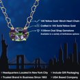 thumbnail image 2 of Gem Stone King 14K Yellow Gold Green Mystic Quartz Pendant Necklace for Women | 3.60 Cttw | Gemstone Birthstone | Oval 11X9MM | With 18 inch Chain, 2 of 6