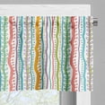 thumbnail image 3 of Ambesonne Abstract Valance Pack of 2, Vertical Swirl Lines, 42"X12", Multicolor, 3 of 5