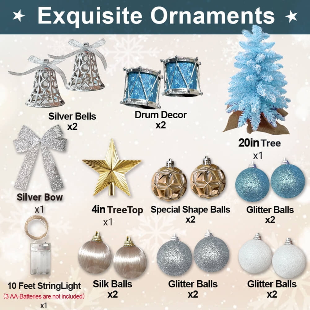 Kadyn Small Christmas Tree, 2ft Mini Christmas Tree, Artificial Small Desktop Xmas Tree with Tree Ornaments, for Christmas Thanksgiving Decorations-G Kadyn Small Christmas Tree, 2ft Mini Christmas Tree, Artificial Small Desktop Xmas Tree with Tree Ornaments, for Christmas Thanksgiving Decorations-G
