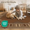 thumbnail image 4 of ODIKA 6'x9' Washable Area Rug Throw Vintage Large Border Featuring Alternating Couch Checkered for Family Room, Living Mater Bedroom, Non-Slip, Easy Care, 4 of 7
