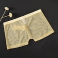 thumbnail image 3 of Yaoyar Mens Solid Color Mesh Summer Boxer Briefs Sheer Underwear Boxer Briefs Lightweight Sheer Fabric Boxer Briefs for Men Soft Breathable Design Underwear Boxer Briefs,Beige,3XL, 3 of 6
