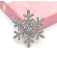 thumbnail image 3 of Broche Mode Épingle Cristal Strass Grand Flocon de Neige Thème Hiver, 3 of 5