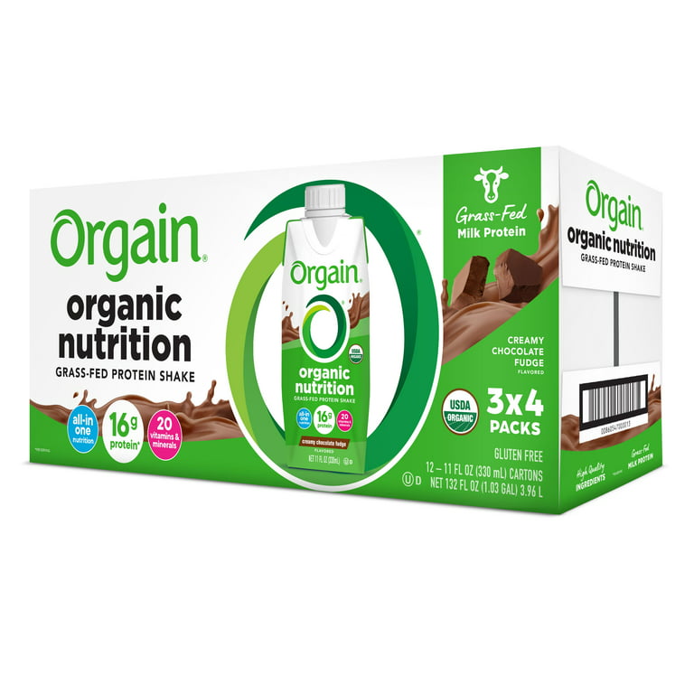 Orgain® Clean Protein™ Creamy Chocolate Fudge Grass Fed Protein Shake, 4 ct  / 11 fl oz - Harris Teeter
