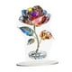 thumbnail image 3 of Decoración de rosa acrílica 2D, con base decorativa, adorno de escritorio para decoración del hogar, patrón de flores para dormitorio, 3 of 9