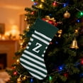 thumbnail image 2 of Christmas Stockings with Initials 20 Inches Large Knit Embroidered Letter Red White Christmas Stocking Monogram Stocking for Family Holiday Xmas Tree Fireplace Decorations, 2 of 4